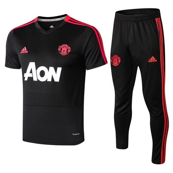 Entrenamiento Manchester United Conjunto Completo 2018-2019 Negro Rojo